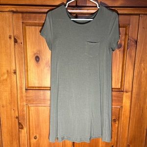Arizona Jean Company Army Green Short Sleeve Mini Dress